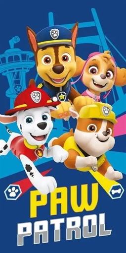 Paw Patrol håndklæde - 70x140 cm - 100% Bomuld - Blødt badehåndklæde med Paw Patrol 